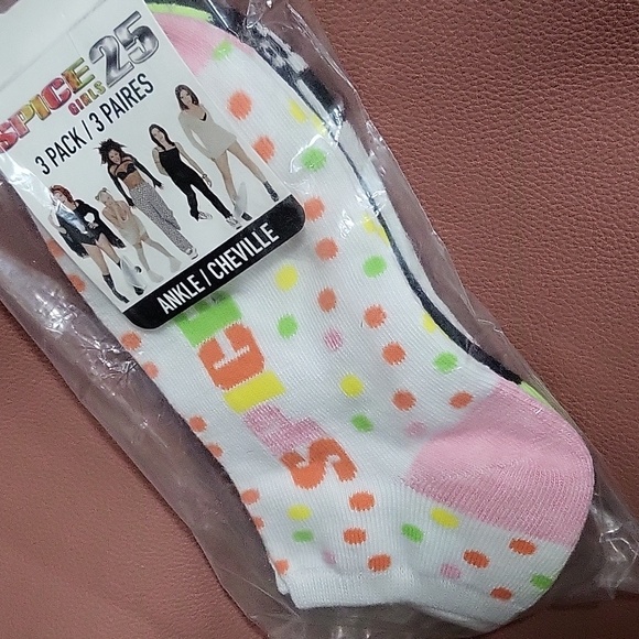 Spice World Print No-Show Sock Set (3 Pack) - Picture 2 of 4
